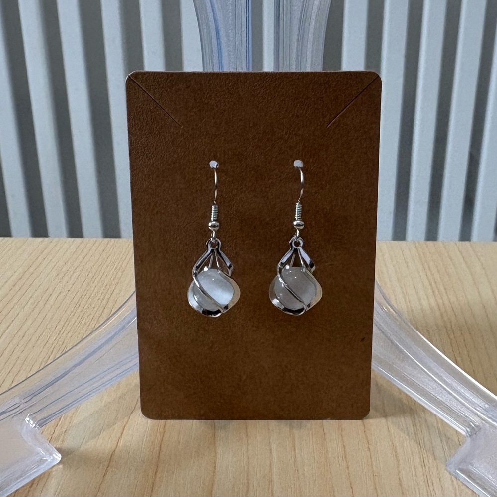 Hand Crafted Elegant Silver Drop Earrings